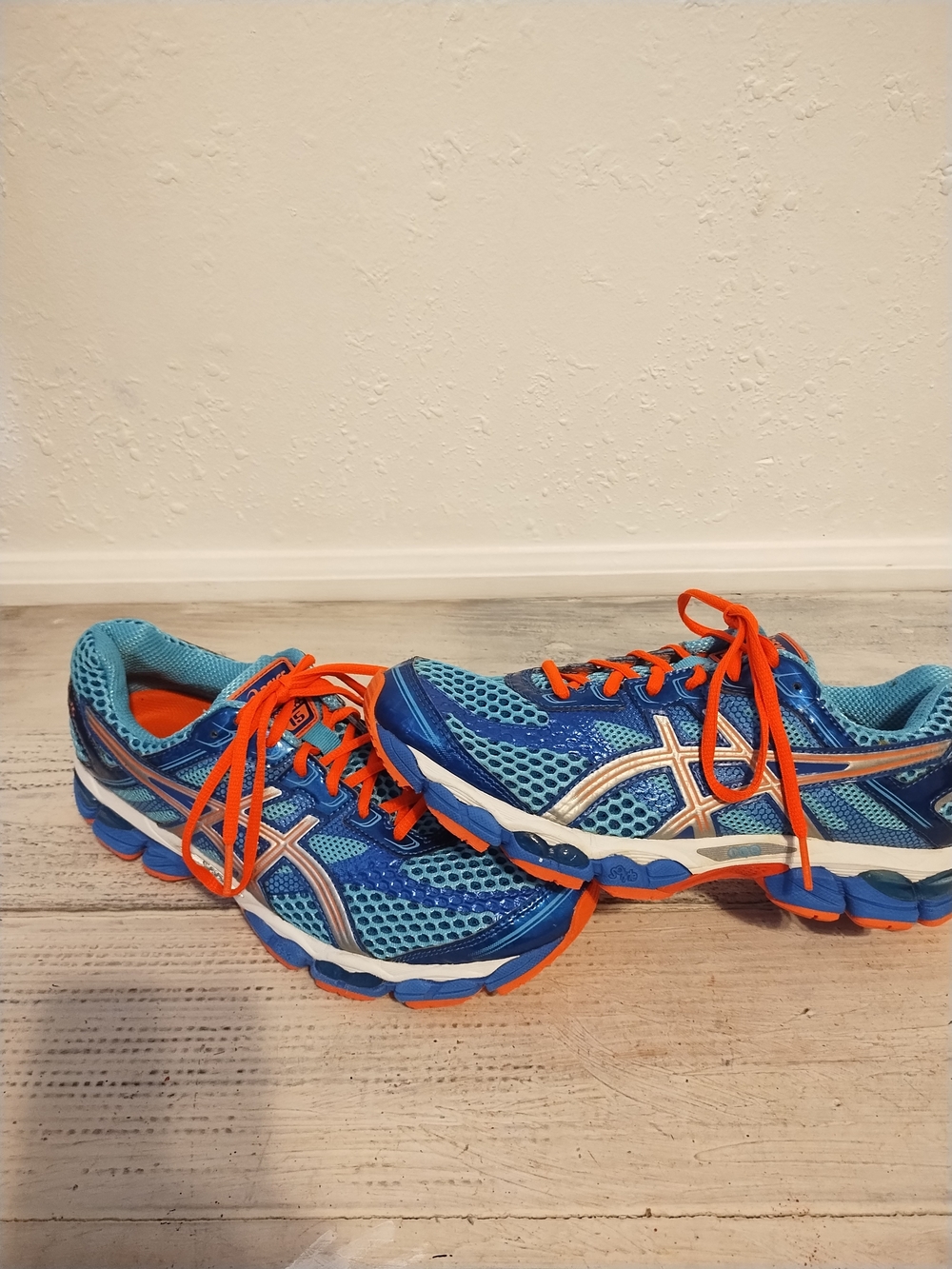 Asics Gel Cumulus 15 Athletic Running Shoe Women US 9.5  T3C5N Blue Orange CY